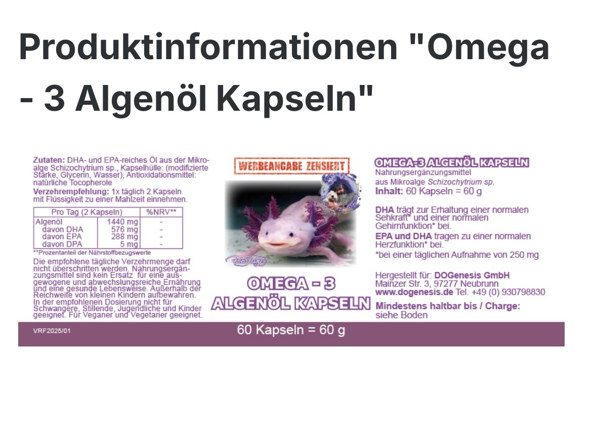 Omega - 3 Algenöl Kapseln, Robert Franz – Bild 2