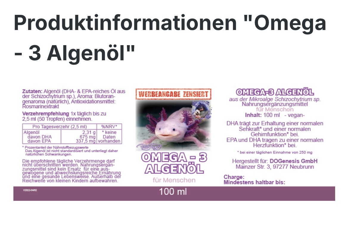 Omega - 3 Algenöl, Robert Franz – Bild 2