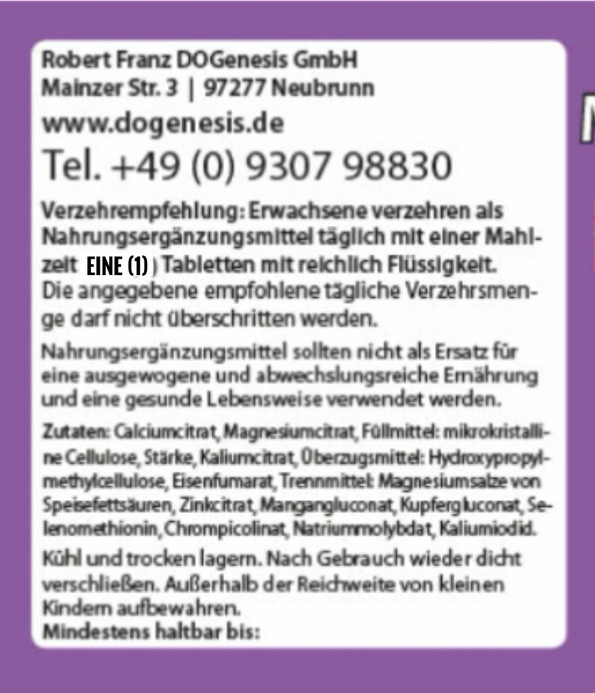 Multi Mineral Tabletten, Robert Franz – Bild 3