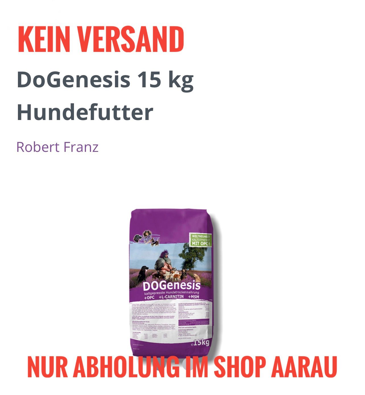 Hundefutter 15kg